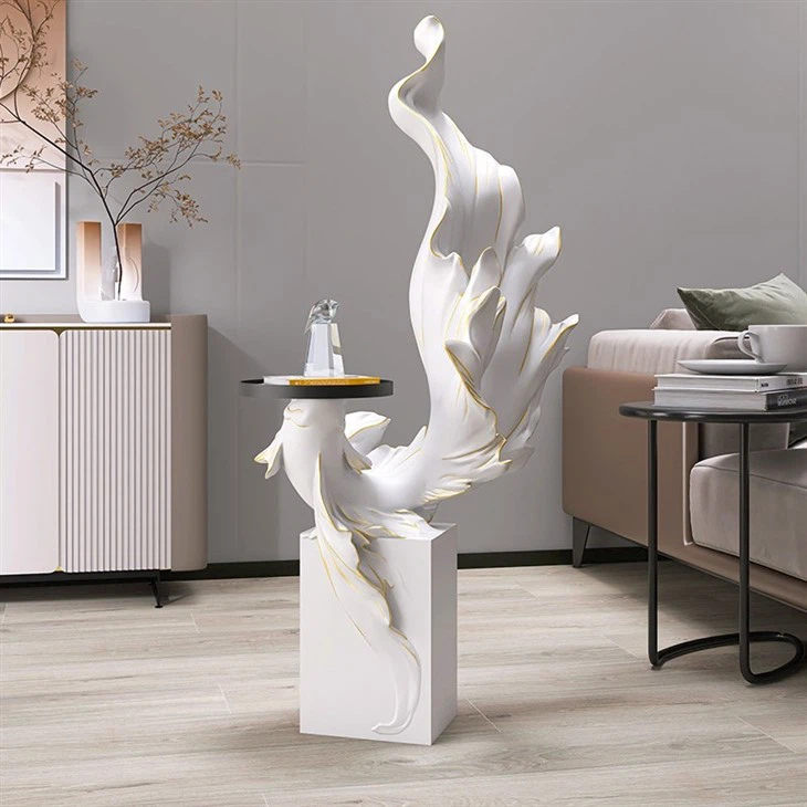 Large Koi Fish Tray Statue