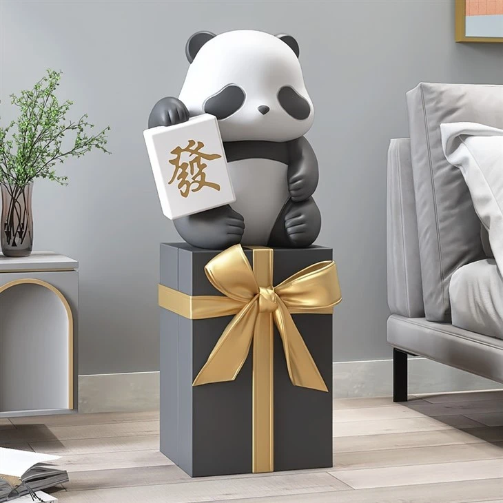 Lucky Panda Statue