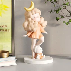 Patung Gadis Bulan Dan Kelinci